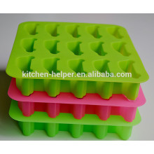 China Profesional fabricante Grado de alimentos ecológicos Cute anti-polvo antiadherente Square Car forma de silicona molde de hielo / bandeja de hielo